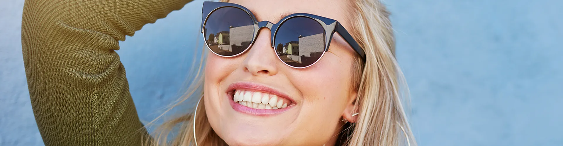 Girl smiling.